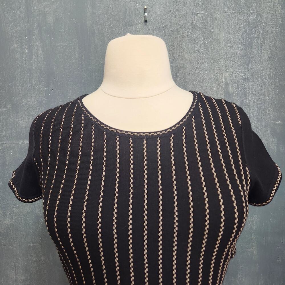 Gabby Skye Large Sweater Dress Short Sleeve Fit Flare Cozy Soft - Picture 2 of 9